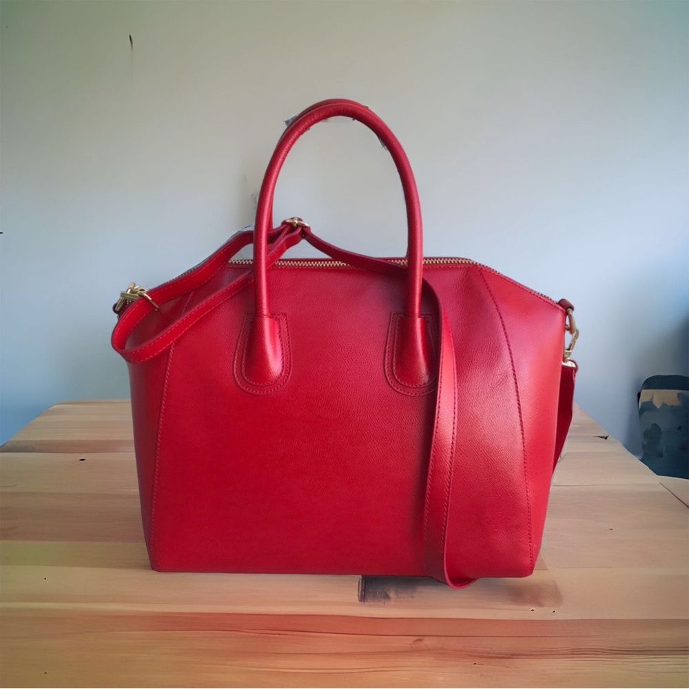 Red Satchel Bag by Luana Ferracuti